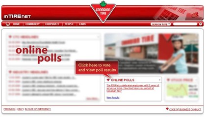 Online Polls are launched from the home page