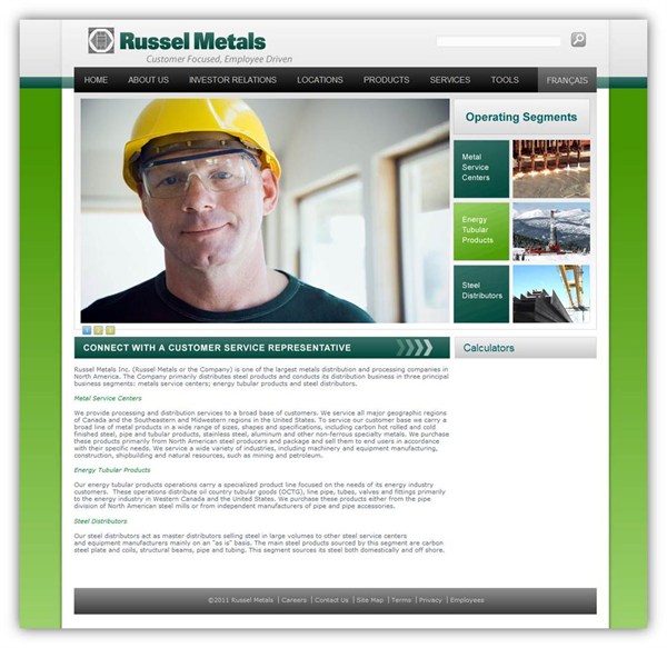 Russel Metals new home page