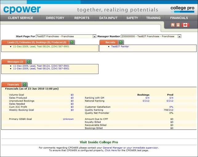 CPOWER provides a host of information for users at all levels