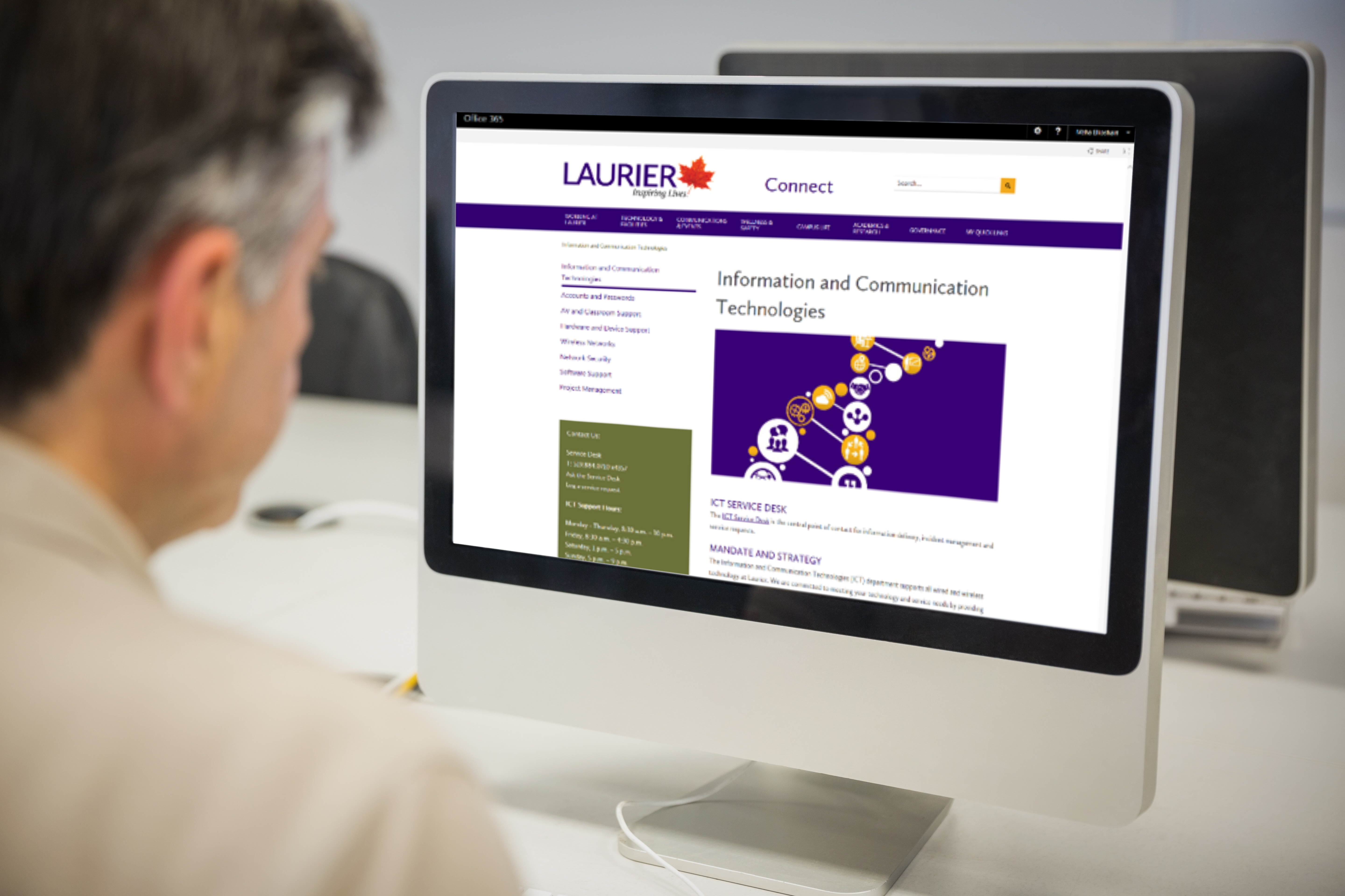 Professor on Laurier Connect Office 365 Portal