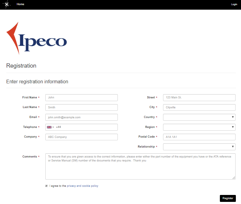 Ipeco registration