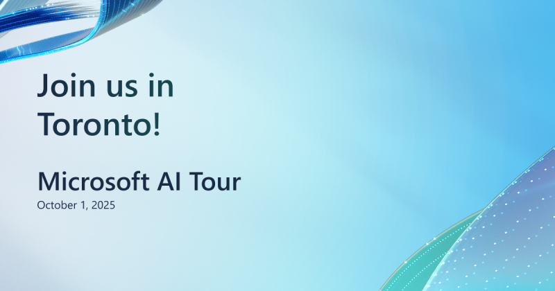 Microsoft AI Tour Toronto