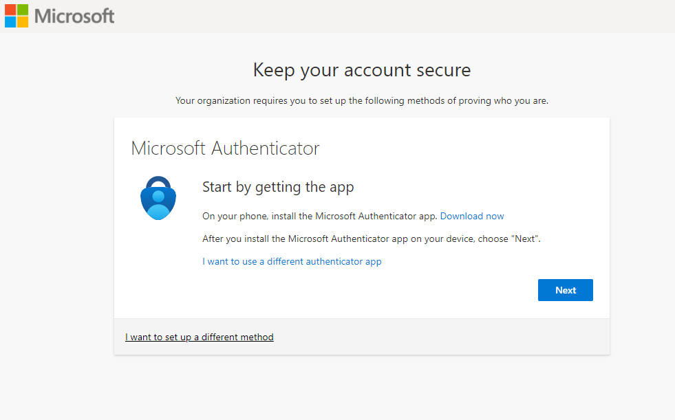 Sign In Screen Microsoft Authenticator