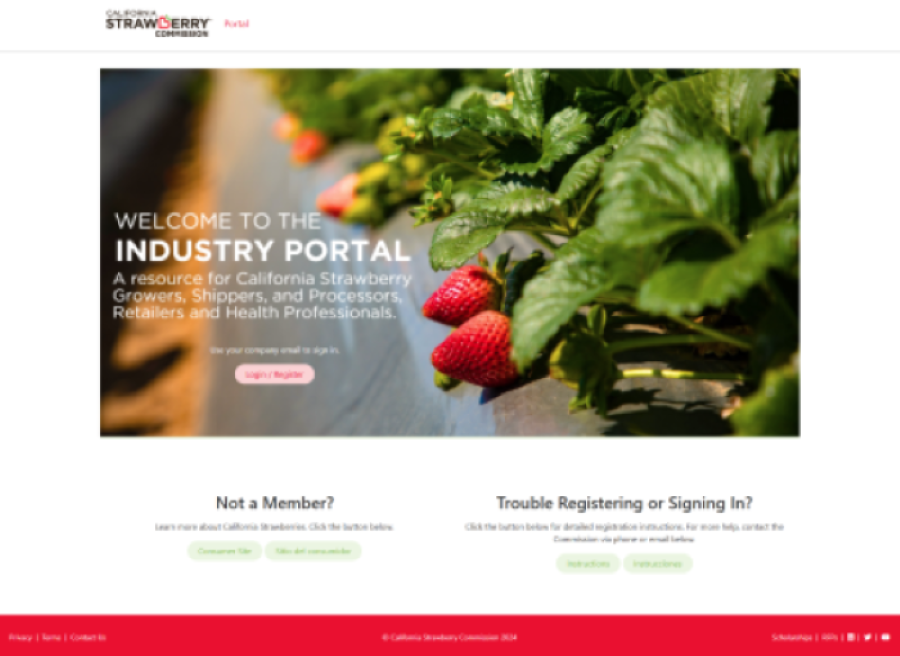 California Strawberry Commission Portal