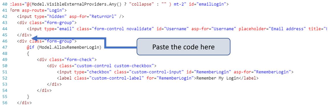 Collect Password in same page as Email