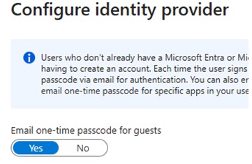 Email One Time Passcode ON Email One Time Passcode ON