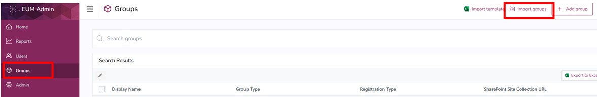 Import Groups Button in Admin Import Groups Button in Admin