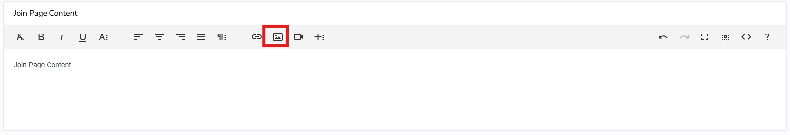 Insert Image Button in EUM Admin