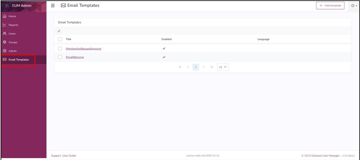 Manage Email Template in V7
