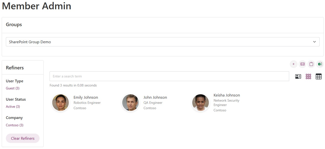 Member Admin Grid Member Admin Grid