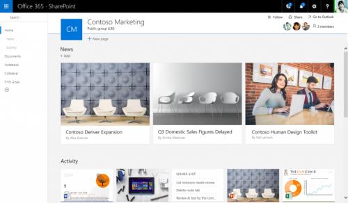 SharePoint Intranet Team Site