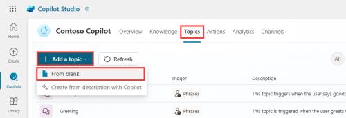 copilot studio configure settings