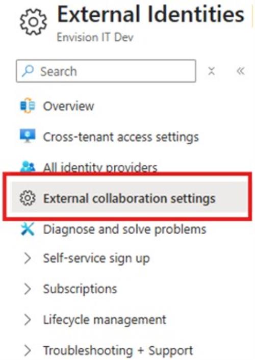 External Collaboration Settings in External Identities External Collaboration Settings in External Identities
